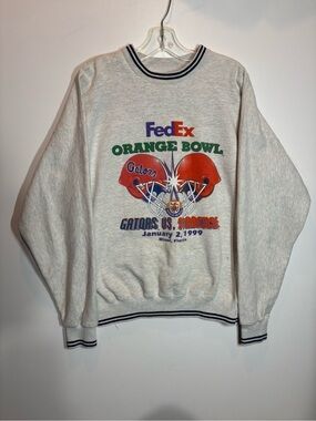Vintage 90s FedEx Orange Bowl Graphic Crewneck Gators Syracuse Sweatshirt